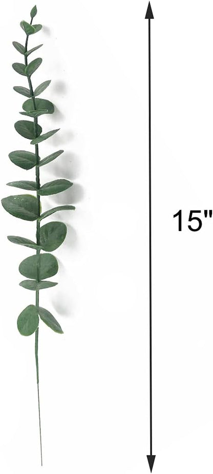 5 Pcs Artificial Eucalyptus Leaves Faux Eucalyptus Stems