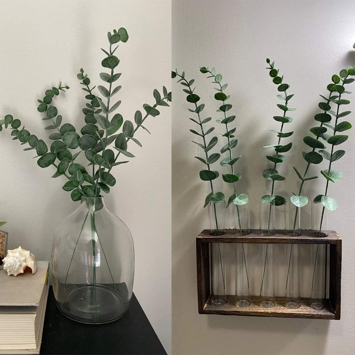 5 Pcs Artificial Eucalyptus Leaves Faux Eucalyptus Stems