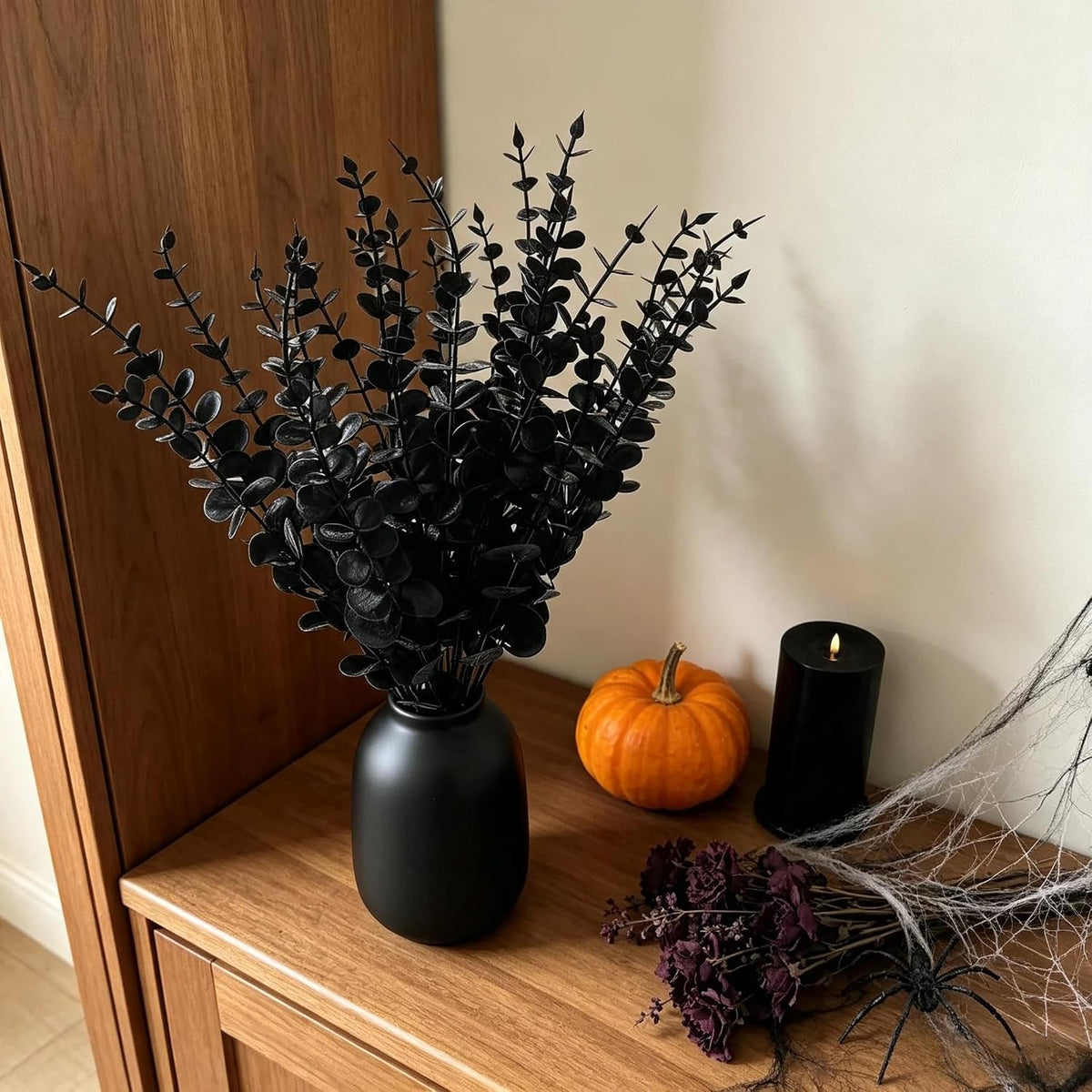 5 Pcs Artificial Eucalyptus Leaves Faux Eucalyptus Stems