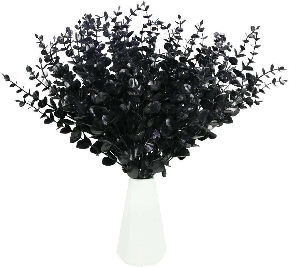 5 Pcs Artificial Eucalyptus Leaves Faux Eucalyptus Stems