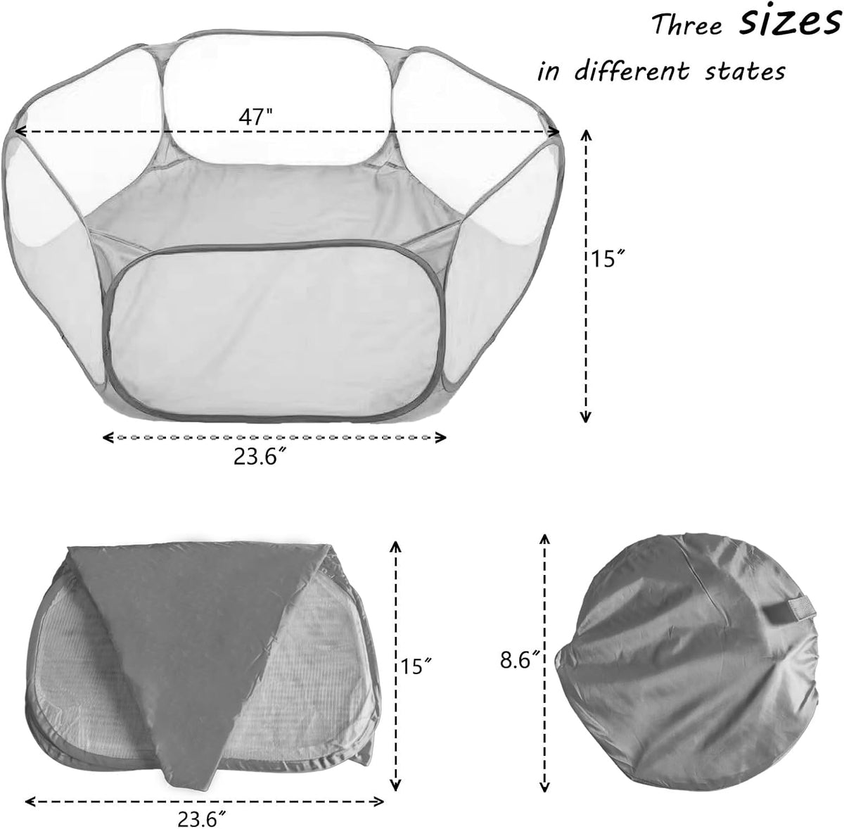 Small Animals Playpen, Portable Pop-up Open Interactive Pet Tent, Indoor Outdoor Fence for Rabbits, Guinea Pig, Hamster, Chinchillas, Kittens, Puppies
