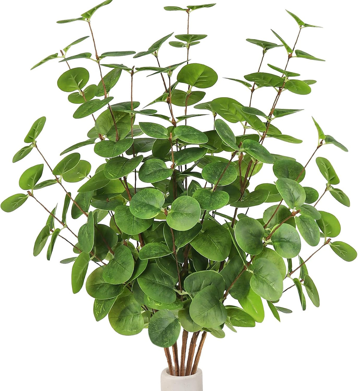 6Pcs Artificial Eucalyptus Stems Greenery Stems 24" Tall Fake Plants Decor Faux Floral Stems for Vase Home Party Wedding Decorations