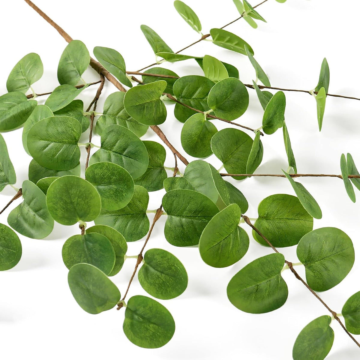 6Pcs Artificial Eucalyptus Stems Greenery Stems 24" Tall Fake Plants Decor Faux Floral Stems for Vase Home Party Wedding Decorations
