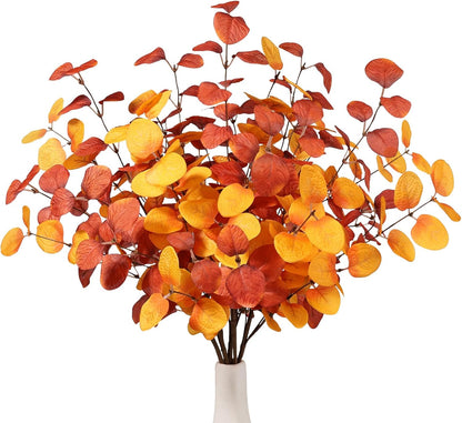 6Pcs Artificial Eucalyptus Stems Greenery Stems 24" Tall Fake Plants Decor Faux Floral Stems for Vase Home Party Wedding Decorations