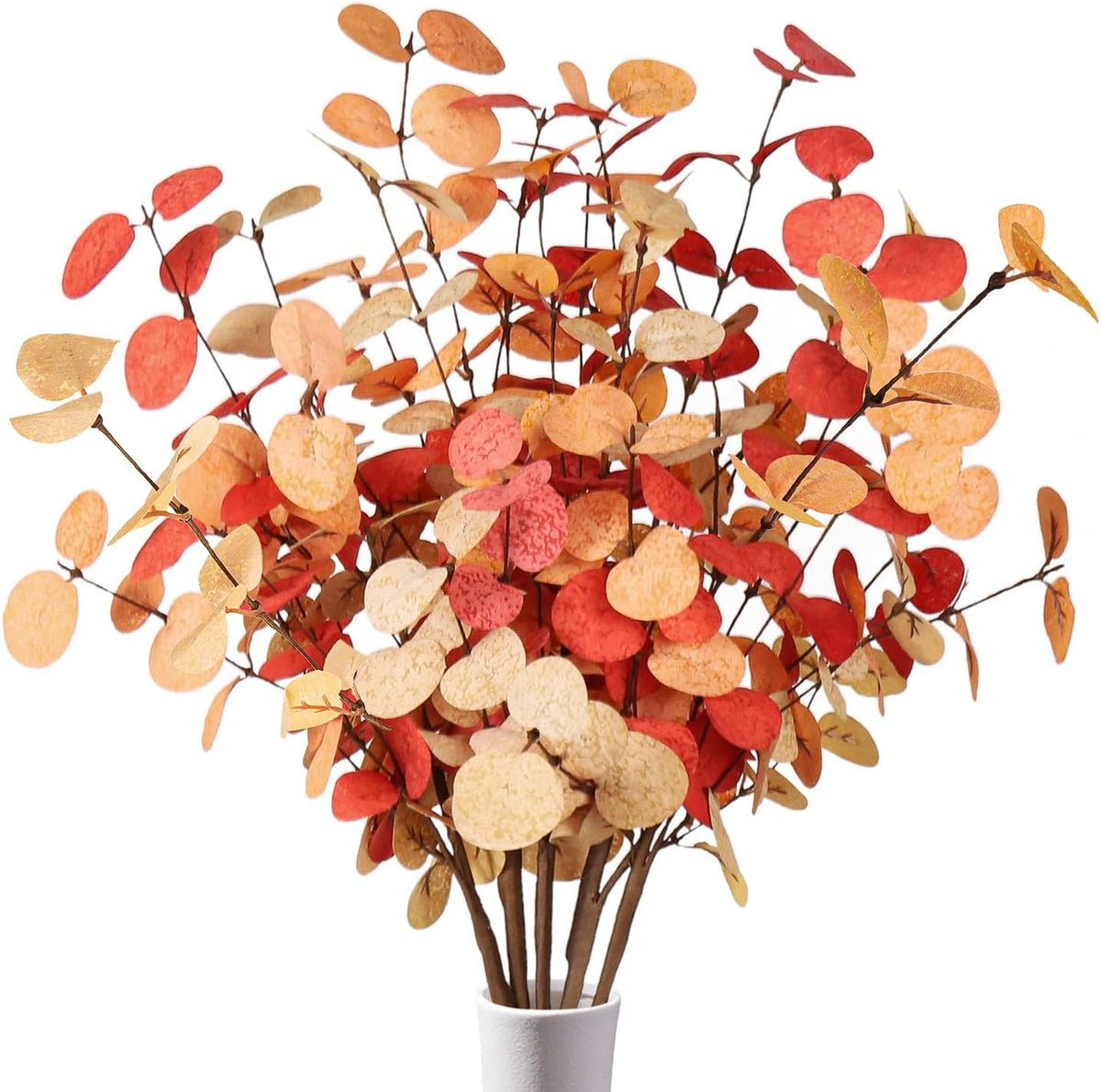 6Pcs Artificial Eucalyptus Stems Greenery Stems 24" Tall Fake Plants Decor Faux Floral Stems for Vase Home Party Wedding Decorations