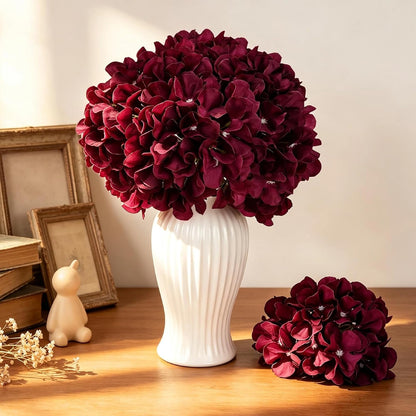 Red Hydrangea Artificial Flowers Silk Hydrangeas Bulk 104 PCS | Faux Hydrangea Flowers with Stems for Wedding Centerpieces FLoral Arrangement DIY Bouquets Home Baby Shower Party Decor