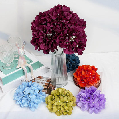 Red Hydrangea Artificial Flowers Silk Hydrangeas Bulk 104 PCS | Faux Hydrangea Flowers with Stems for Wedding Centerpieces FLoral Arrangement DIY Bouquets Home Baby Shower Party Decor