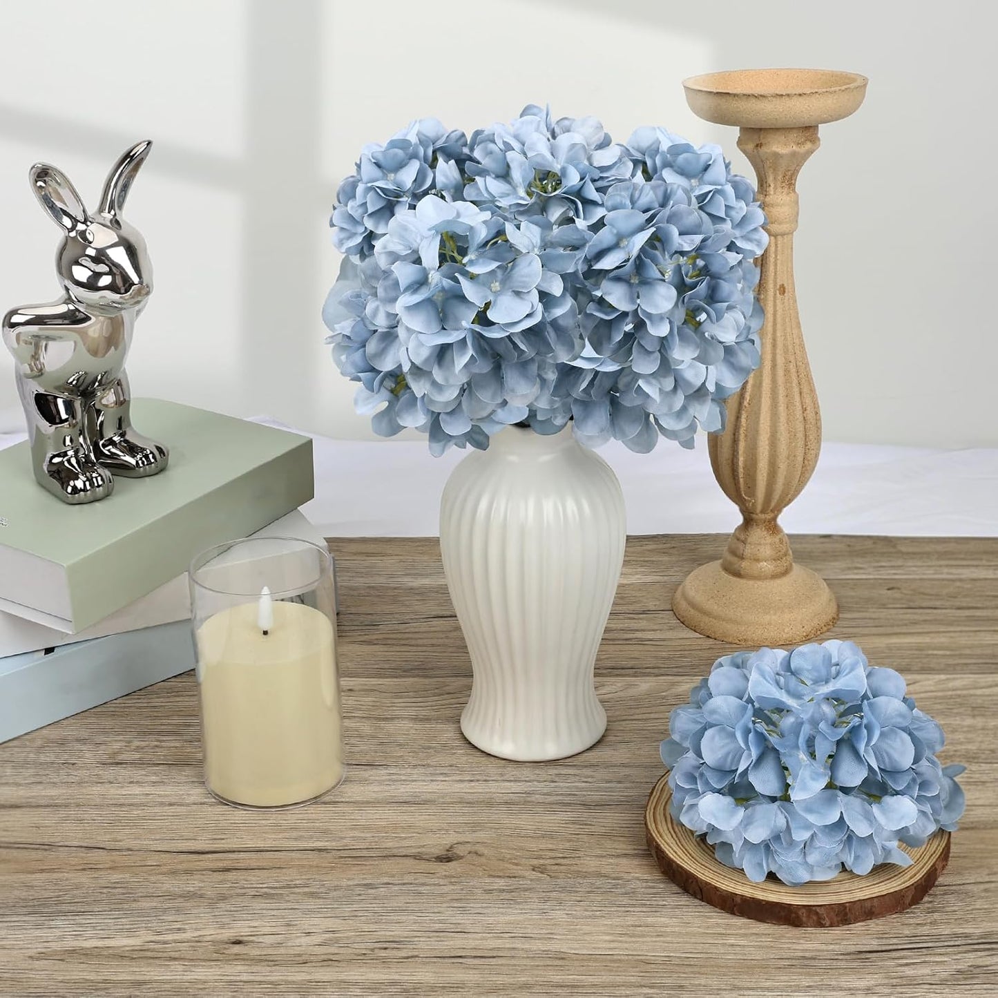Red Hydrangea Artificial Flowers Silk Hydrangeas Bulk 104 PCS | Faux Hydrangea Flowers with Stems for Wedding Centerpieces FLoral Arrangement DIY Bouquets Home Baby Shower Party Decor
