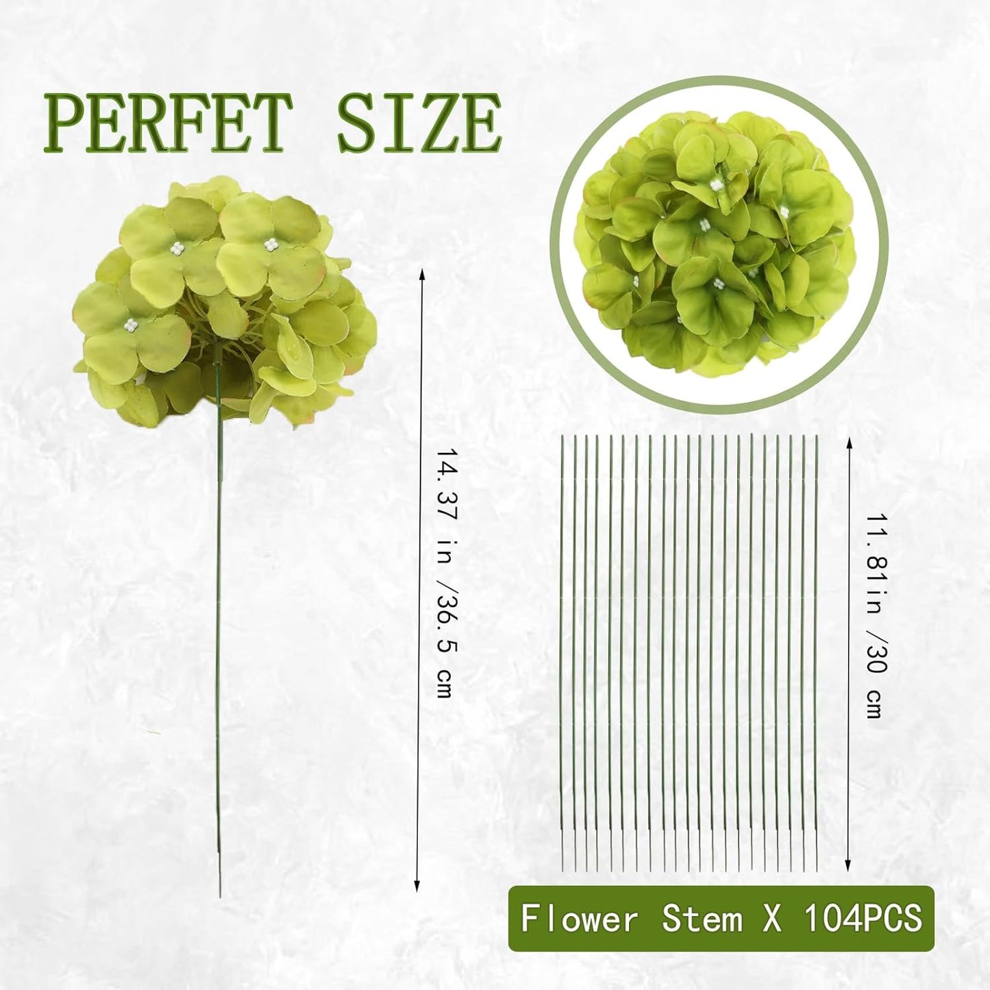 Red Hydrangea Artificial Flowers Silk Hydrangeas Bulk 104 PCS | Faux Hydrangea Flowers with Stems for Wedding Centerpieces FLoral Arrangement DIY Bouquets Home Baby Shower Party Decor