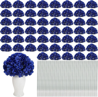Red Hydrangea Artificial Flowers Silk Hydrangeas Bulk 104 PCS | Faux Hydrangea Flowers with Stems for Wedding Centerpieces FLoral Arrangement DIY Bouquets Home Baby Shower Party Decor
