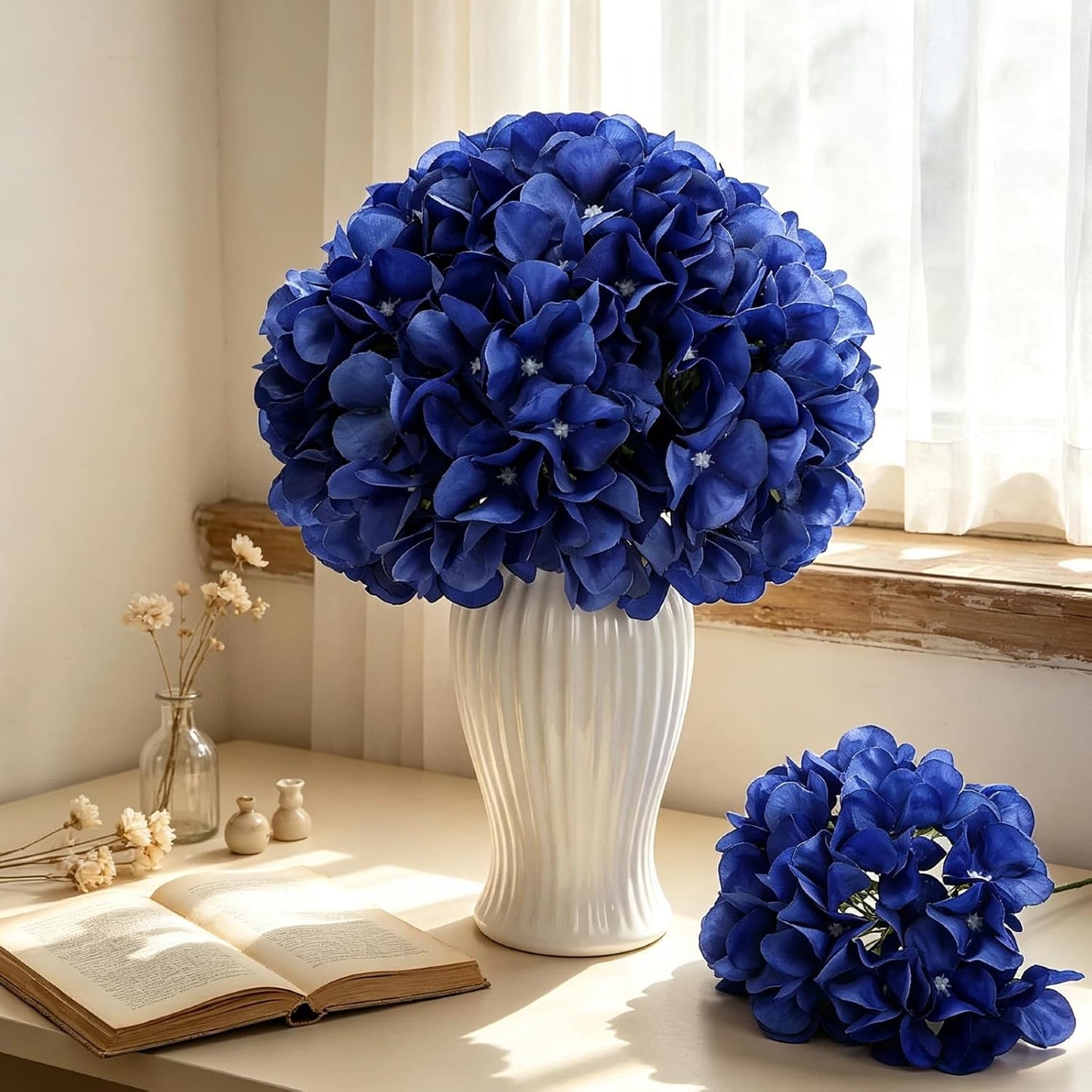 Red Hydrangea Artificial Flowers Silk Hydrangeas Bulk 104 PCS | Faux Hydrangea Flowers with Stems for Wedding Centerpieces FLoral Arrangement DIY Bouquets Home Baby Shower Party Decor