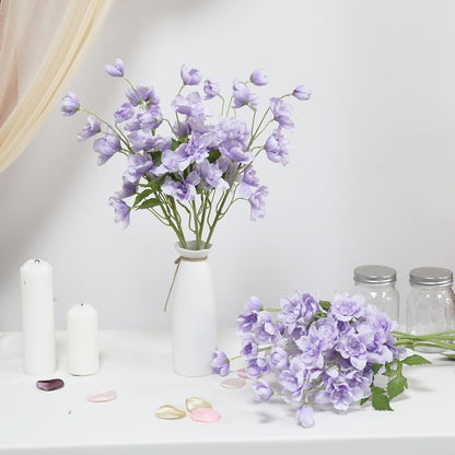 10PCS Dark Blue Delphinium Artificial Flowers 19.7'' Faux Snapdragon Flowers Silk Fake Larkspur Flowers with Stem for Wedding Party Floral Arrangement Home Decor (Dark Blue)