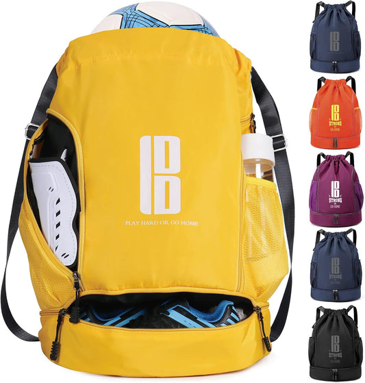 Youth Soccer Bags Boys Girls Backpack for Soccer Basketball Volleyball & Football with Ball Compartment