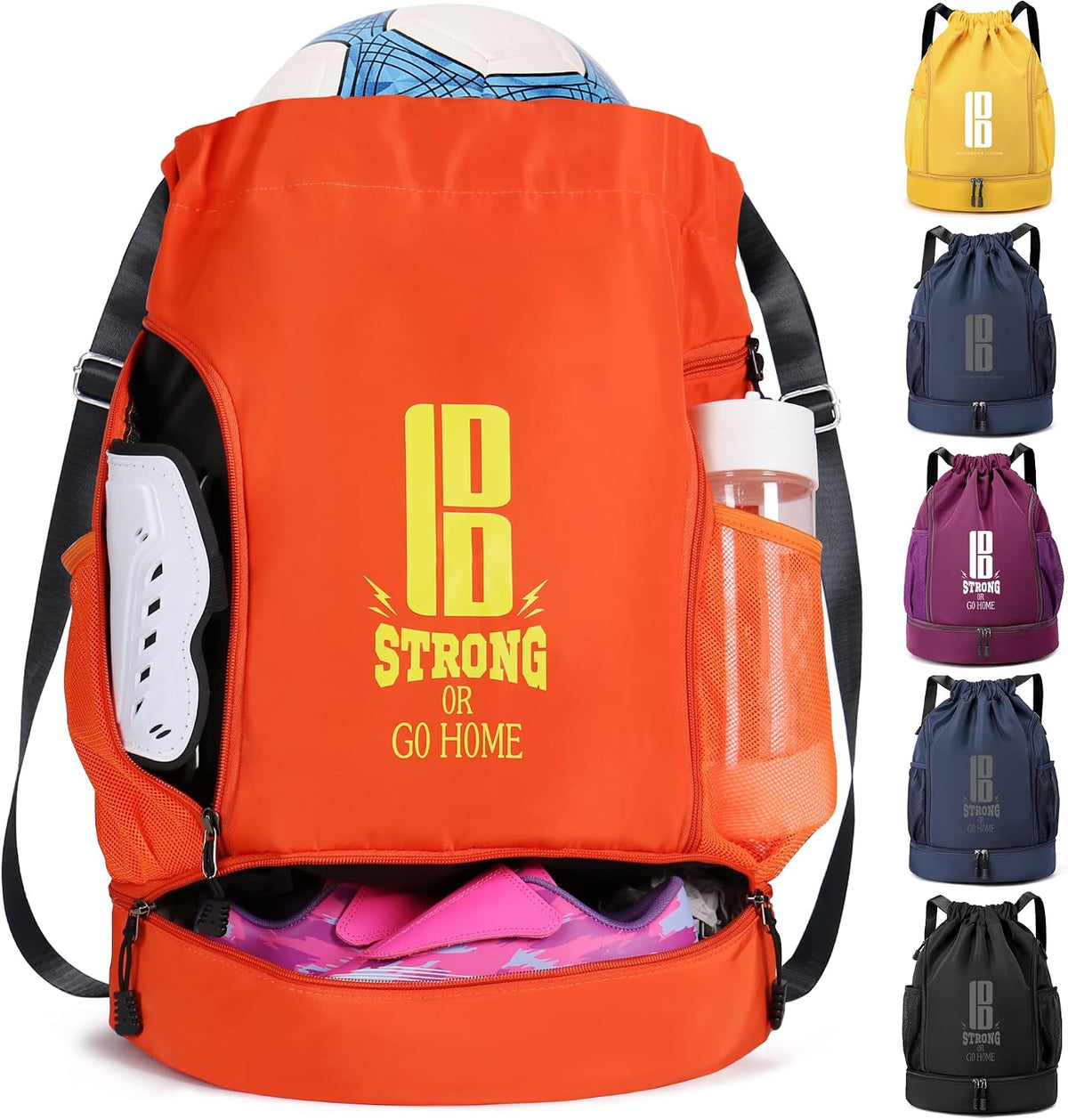 Youth Soccer Bags Boys Girls Backpack for Soccer Basketball Volleyball & Football with Ball Compartment
