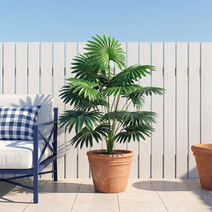 18 Leaf Large Areca Palm Artificial Plant 2 Packs UV Resistant Faux Palm Tree Leaves Tropical Greenery for Home Office Party Decor Indoor Outdoor