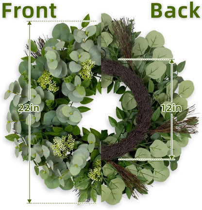 26-28" Large Outdoor Fall Wreath for Front Door with Yellow Forsythia/Berry