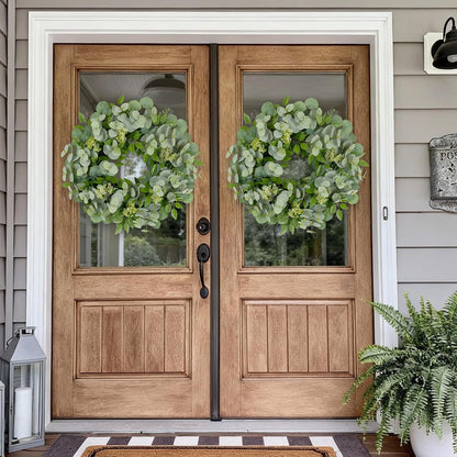 26-28" Large Outdoor Fall Wreath for Front Door with Yellow Forsythia/Berry