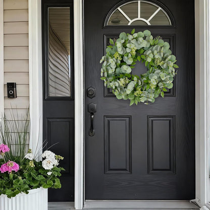 26-28" Large Outdoor Fall Wreath for Front Door with Yellow Forsythia/Berry