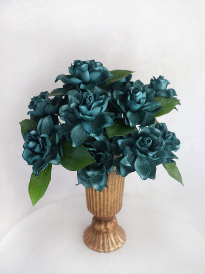 Artificial Flowers 25pcs White Gardenias with Stems for DIY Wedding Bouquets Floral Arrangement Table Centerpieces Baby Shower Party Home Decorations