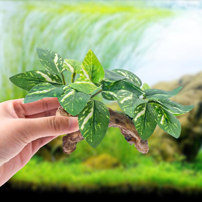 CousDUoBe 12 Pcs Betta Fish Tank Decor，Silk Aquarium Plants Green Fish Tanks Decoration Plants, Aquarium Decorations Green Plants