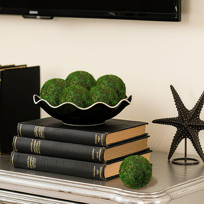 Moss Balls Decorative 3.5", 8 Pcs Natural Green Bowl & Vase Fillers | Handmade, Odorless, No Maintenance, Realistic Look, Natural Moss, Centerpieces, Home Decor, Year-Round Display