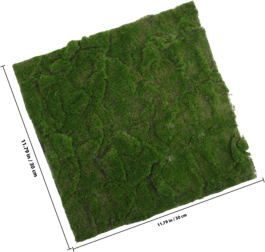 Artificial Moss Grass Turf Tile 30Cm X 30Cm Faux Green Grass Patch for Bonsai, Reptile Moss Terrarium Decoration, Indoor Outdoor Table Mat Home Garden Décor