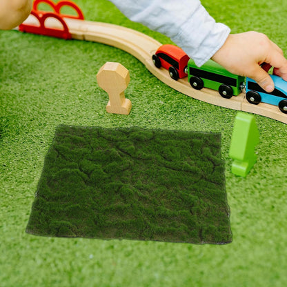 Artificial Moss Grass Turf Tile 30Cm X 30Cm Faux Green Grass Patch for Bonsai, Reptile Moss Terrarium Decoration, Indoor Outdoor Table Mat Home Garden Décor