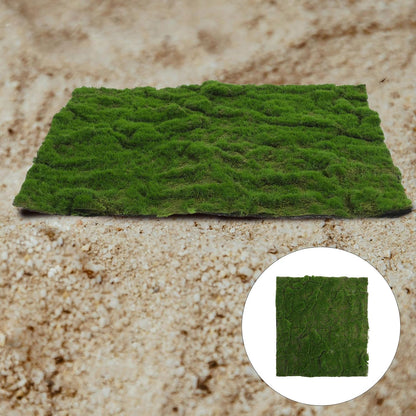Artificial Moss Grass Turf Tile 30Cm X 30Cm Faux Green Grass Patch for Bonsai, Reptile Moss Terrarium Decoration, Indoor Outdoor Table Mat Home Garden Décor