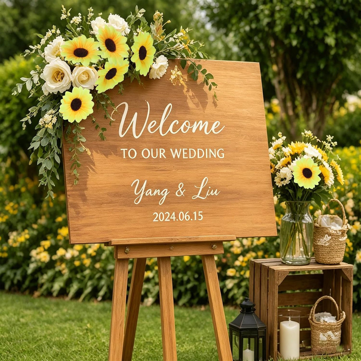 40pcs Fake Sunflower Heads with Stems, Yellow