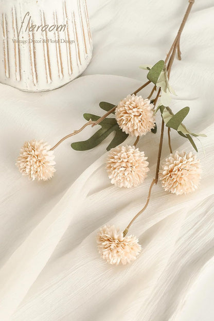 5pcs Coral Pink Faux Silk Mums Artificial Flowers, Bulk Fake Small Mini Chrysanthemums with Stems for DIY Wedding Centerpieces Floral Arrangements Vase Fillers Home Decorations