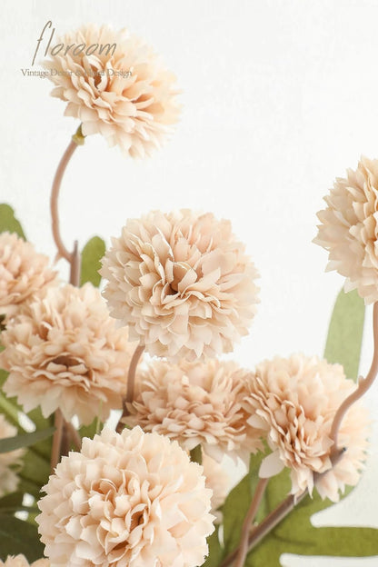 5pcs Coral Pink Faux Silk Mums Artificial Flowers, Bulk Fake Small Mini Chrysanthemums with Stems for DIY Wedding Centerpieces Floral Arrangements Vase Fillers Home Decorations