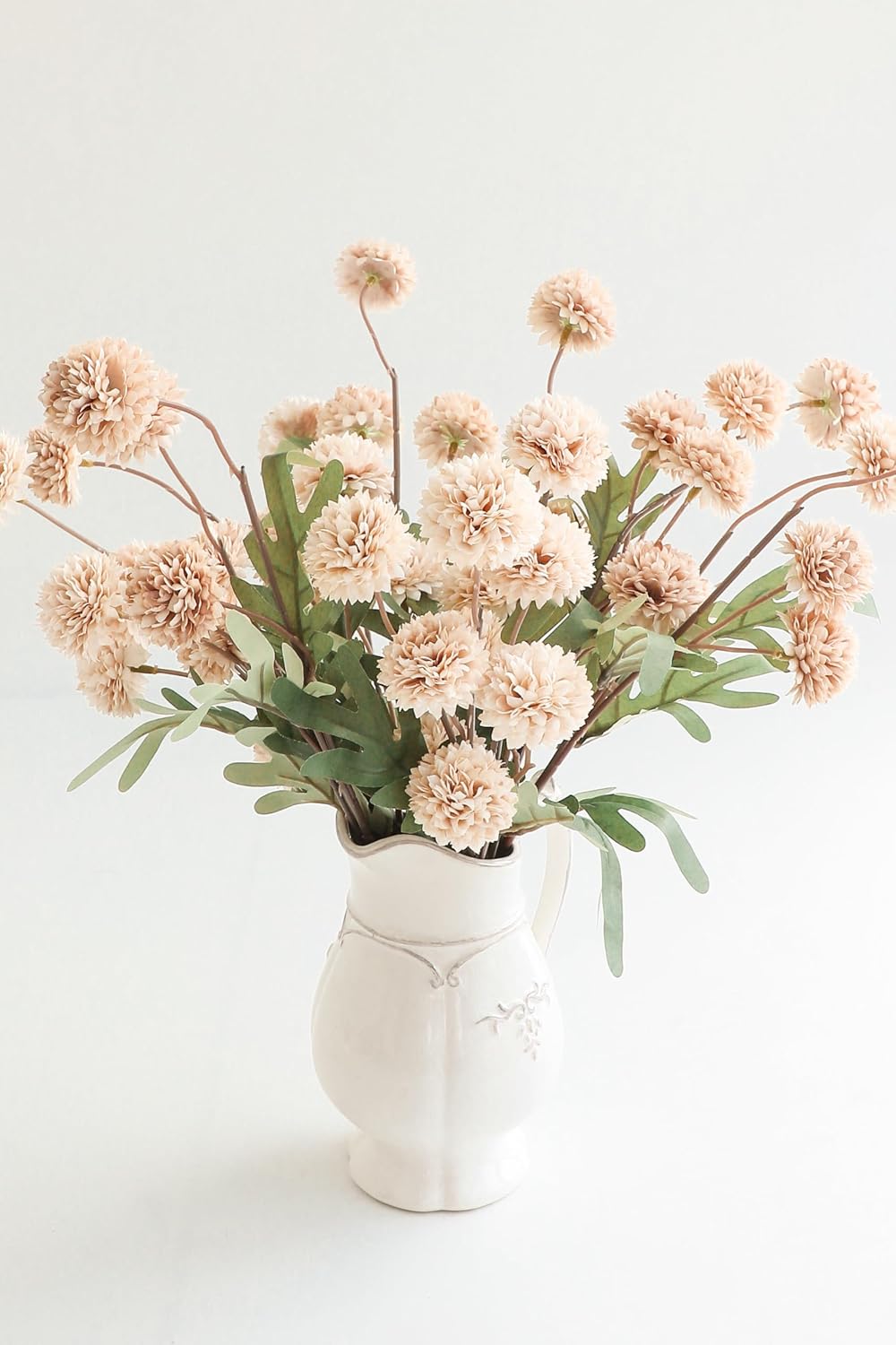 5pcs Coral Pink Faux Silk Mums Artificial Flowers, Bulk Fake Small Mini Chrysanthemums with Stems for DIY Wedding Centerpieces Floral Arrangements Vase Fillers Home Decorations