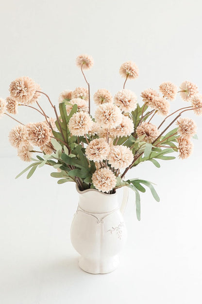 5pcs Coral Pink Faux Silk Mums Artificial Flowers, Bulk Fake Small Mini Chrysanthemums with Stems for DIY Wedding Centerpieces Floral Arrangements Vase Fillers Home Decorations