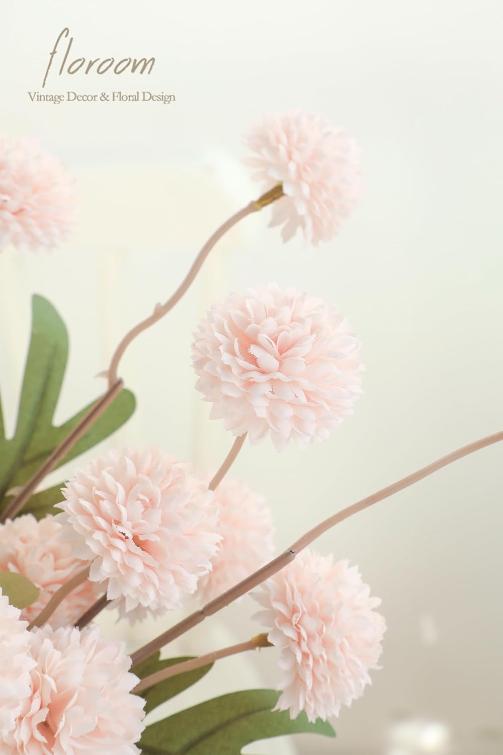 5pcs Coral Pink Faux Silk Mums Artificial Flowers, Bulk Fake Small Mini Chrysanthemums with Stems for DIY Wedding Centerpieces Floral Arrangements Vase Fillers Home Decorations