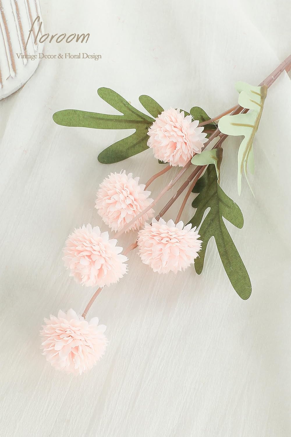 5pcs Coral Pink Faux Silk Mums Artificial Flowers, Bulk Fake Small Mini Chrysanthemums with Stems for DIY Wedding Centerpieces Floral Arrangements Vase Fillers Home Decorations