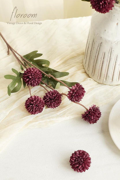 5pcs Coral Pink Faux Silk Mums Artificial Flowers, Bulk Fake Small Mini Chrysanthemums with Stems for DIY Wedding Centerpieces Floral Arrangements Vase Fillers Home Decorations