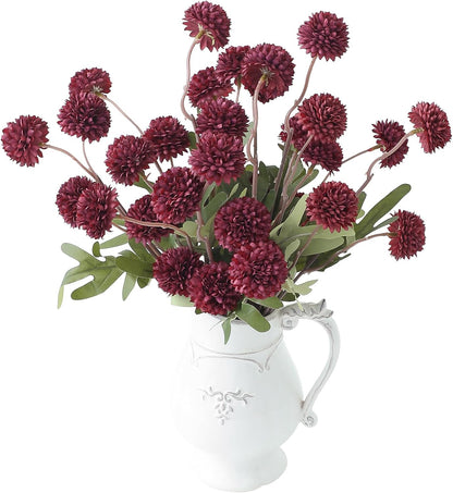 5pcs Coral Pink Faux Silk Mums Artificial Flowers, Bulk Fake Small Mini Chrysanthemums with Stems for DIY Wedding Centerpieces Floral Arrangements Vase Fillers Home Decorations