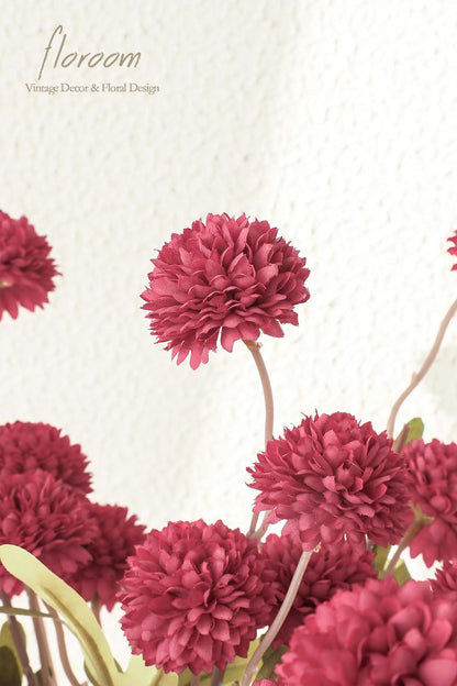 5pcs Coral Pink Faux Silk Mums Artificial Flowers, Bulk Fake Small Mini Chrysanthemums with Stems for DIY Wedding Centerpieces Floral Arrangements Vase Fillers Home Decorations