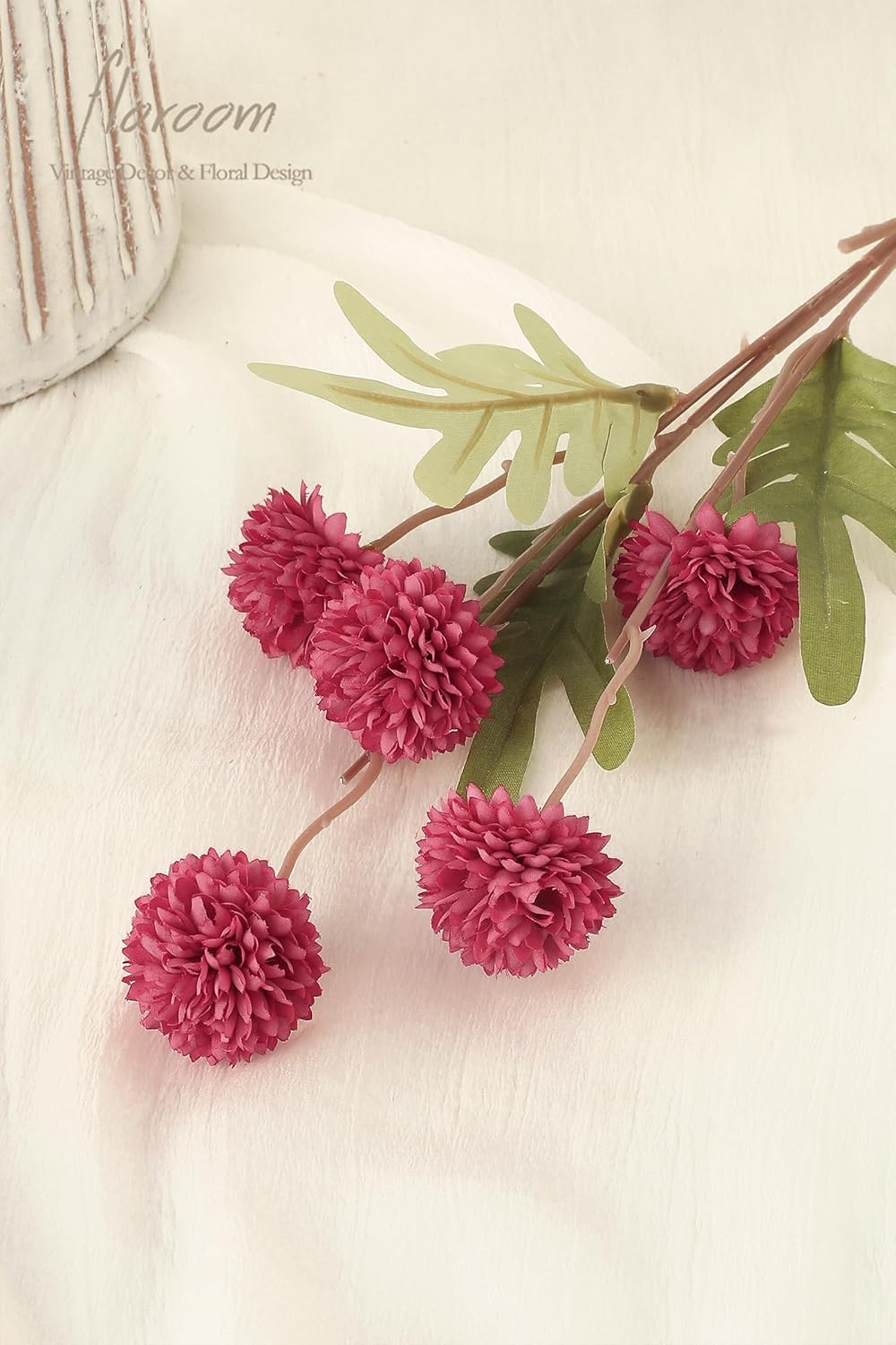 5pcs Coral Pink Faux Silk Mums Artificial Flowers, Bulk Fake Small Mini Chrysanthemums with Stems for DIY Wedding Centerpieces Floral Arrangements Vase Fillers Home Decorations