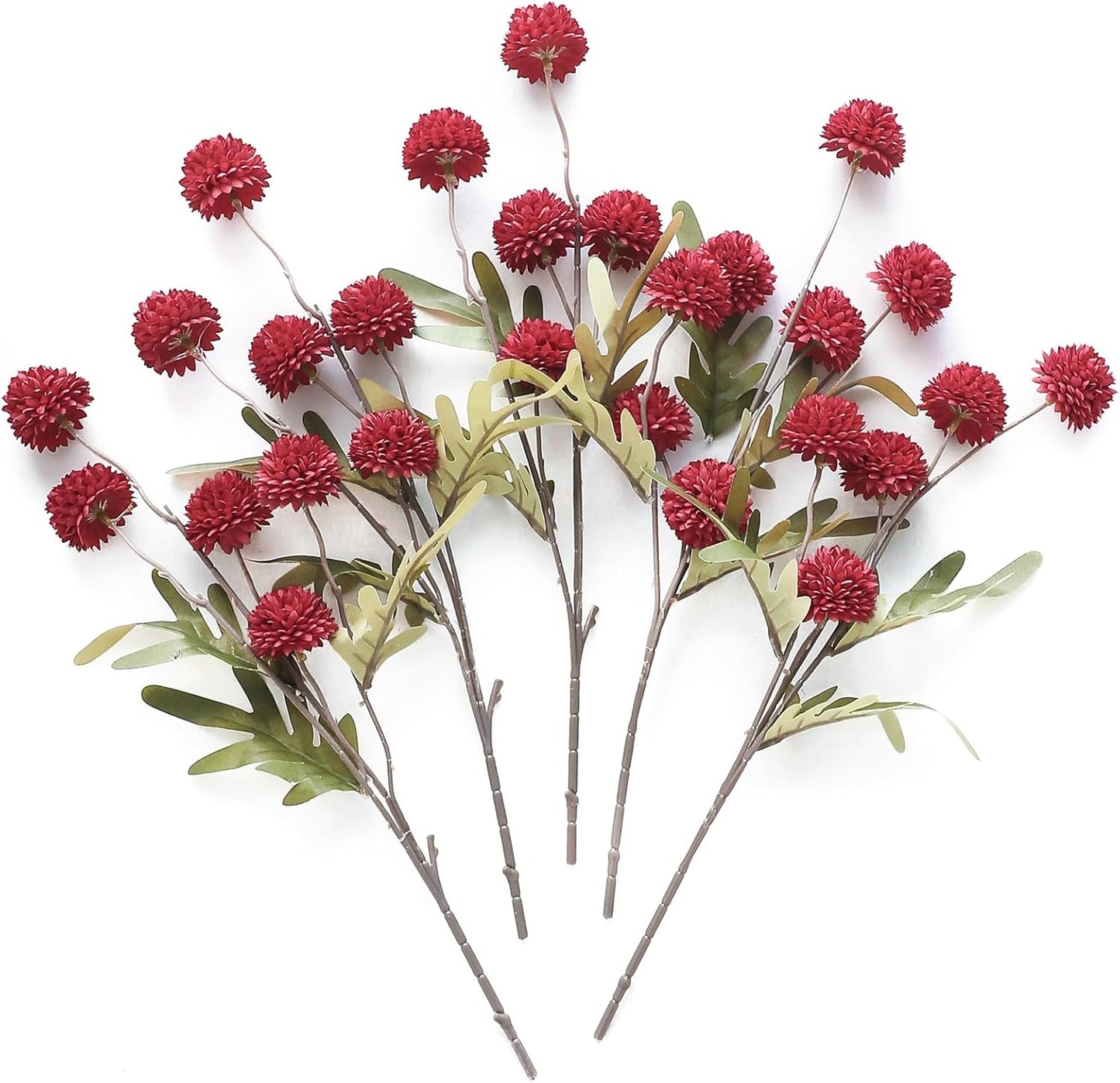 5pcs Coral Pink Faux Silk Mums Artificial Flowers, Bulk Fake Small Mini Chrysanthemums with Stems for DIY Wedding Centerpieces Floral Arrangements Vase Fillers Home Decorations