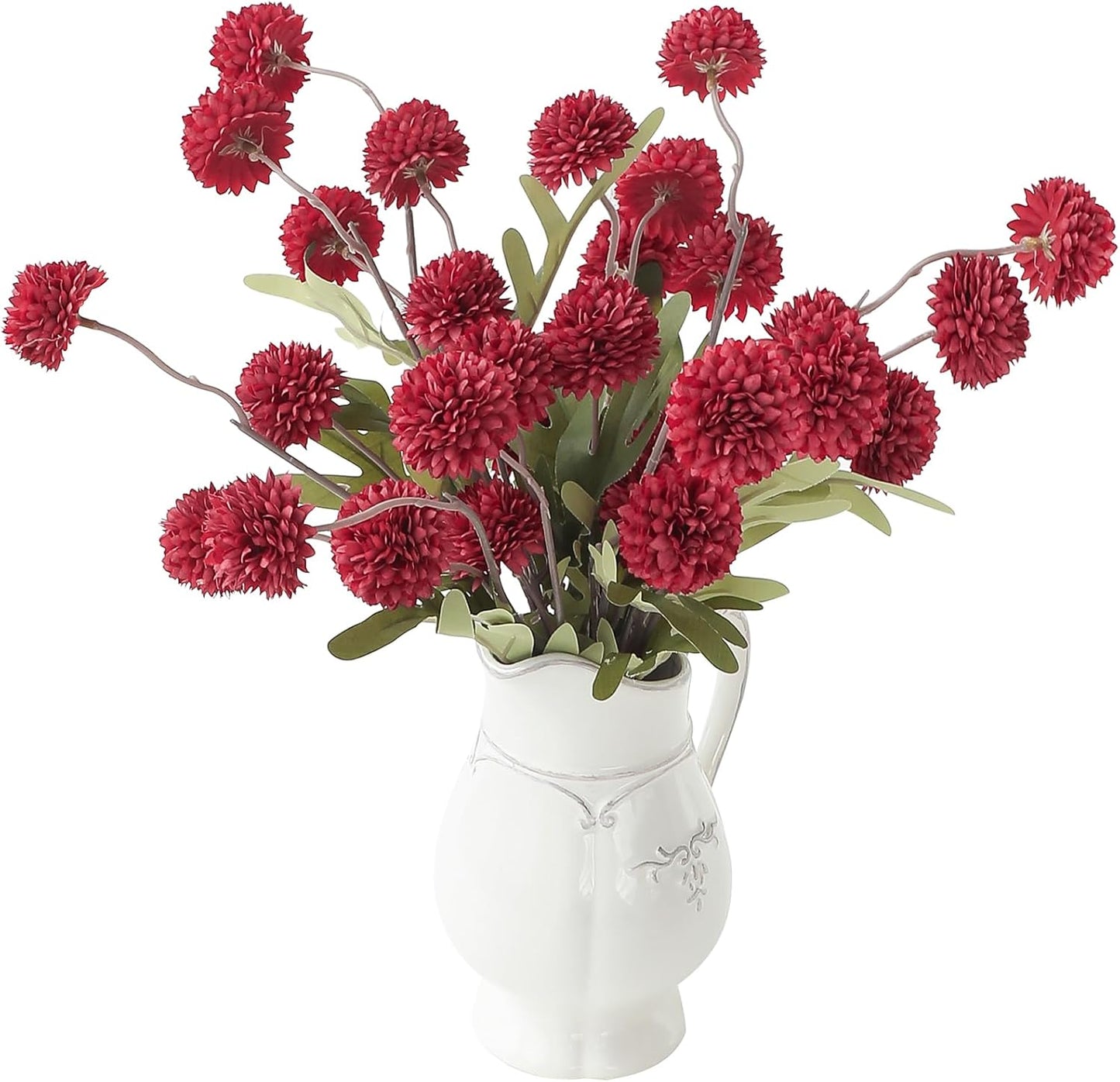 5pcs Coral Pink Faux Silk Mums Artificial Flowers, Bulk Fake Small Mini Chrysanthemums with Stems for DIY Wedding Centerpieces Floral Arrangements Vase Fillers Home Decorations
