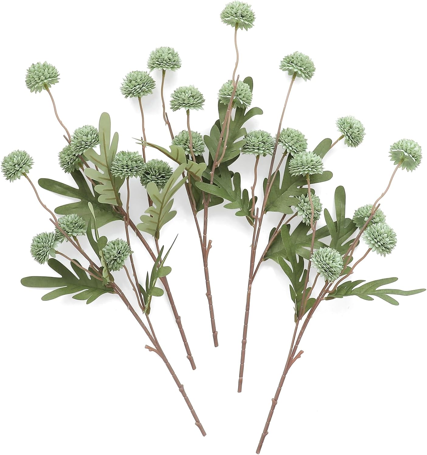 5pcs Coral Pink Faux Silk Mums Artificial Flowers, Bulk Fake Small Mini Chrysanthemums with Stems for DIY Wedding Centerpieces Floral Arrangements Vase Fillers Home Decorations