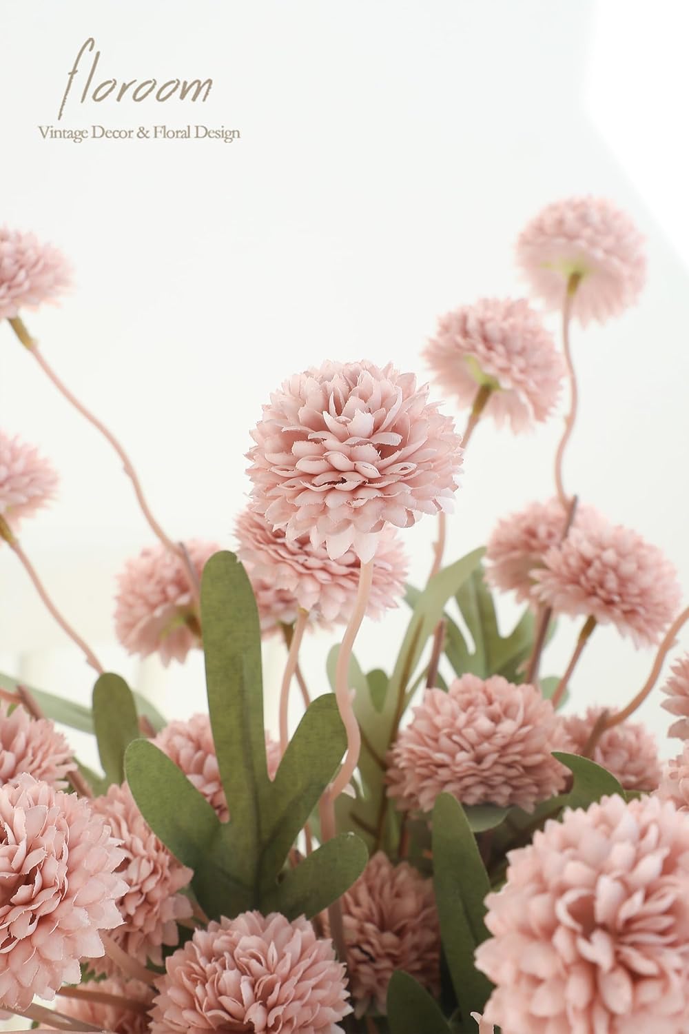 5pcs Coral Pink Faux Silk Mums Artificial Flowers, Bulk Fake Small Mini Chrysanthemums with Stems for DIY Wedding Centerpieces Floral Arrangements Vase Fillers Home Decorations