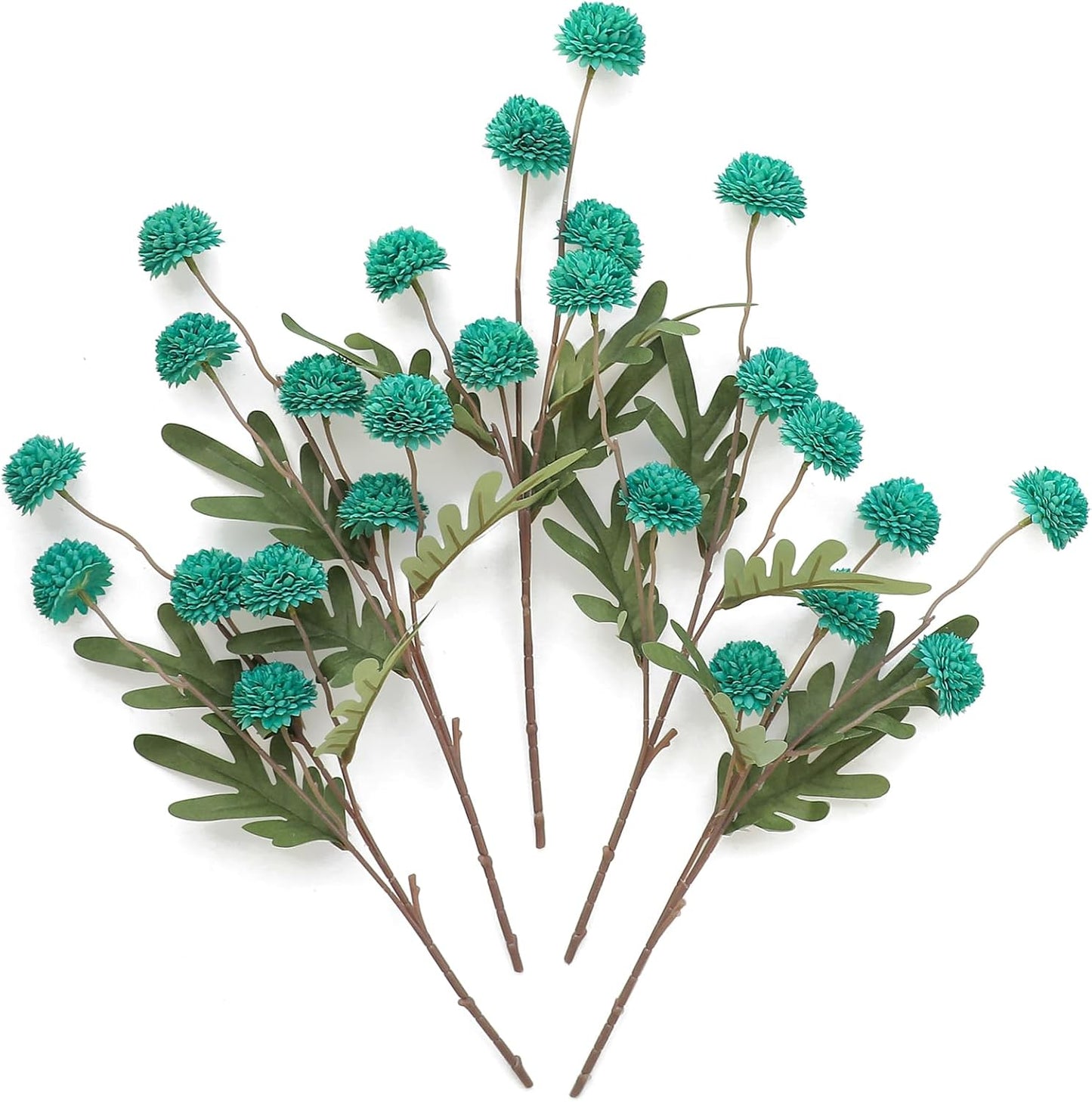 5pcs Coral Pink Faux Silk Mums Artificial Flowers, Bulk Fake Small Mini Chrysanthemums with Stems for DIY Wedding Centerpieces Floral Arrangements Vase Fillers Home Decorations