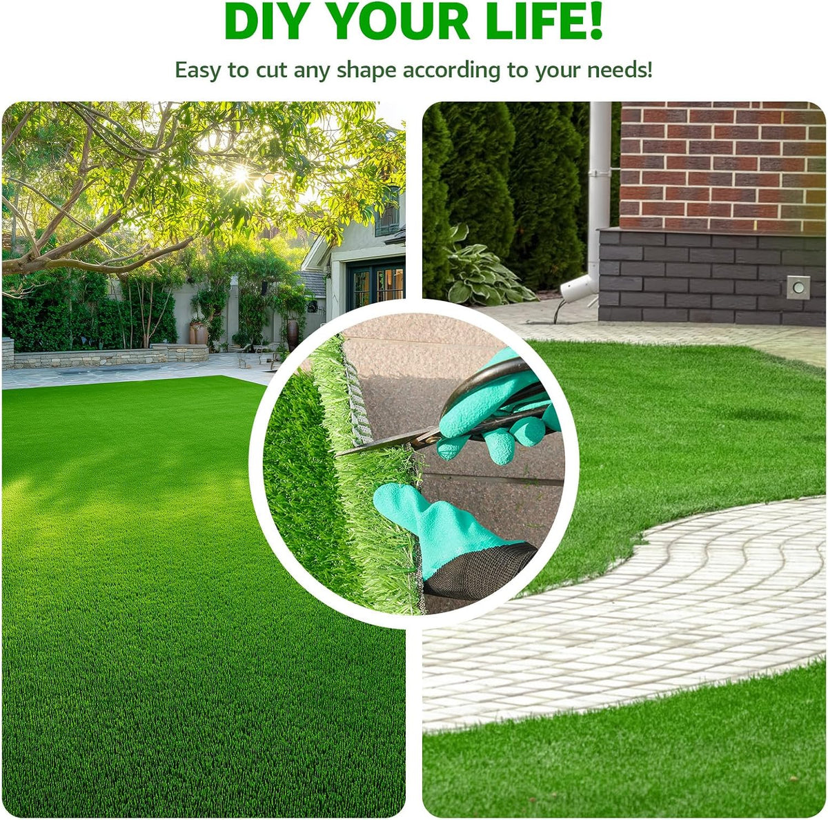 Artificial Turf Grass Outdoor Indoor 3x5ft, Synthetic Fake Grass for Dogs