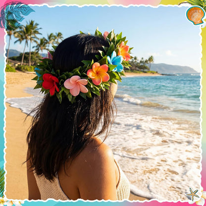 30 Pcs Hawaiian Plumeria Frangipani PU Artificial Flowers Tropical Flowers with Stems for DIY Real to Touch Birthday Gifts Wedding Home Hawaiian Party Decor Table Centerpiece (Orange Pink)
