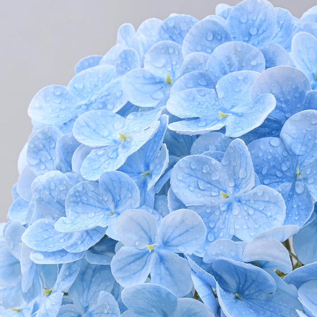 21in Hydrangea Artificial Flowers, Latex Real Touch Hydrangeas (Blue) | Lifelike Large Hydrangea Flowers Long Stem Fake Hydrangeas for Home Decor Party Arrangements Wedding Bouquets Centerpieces