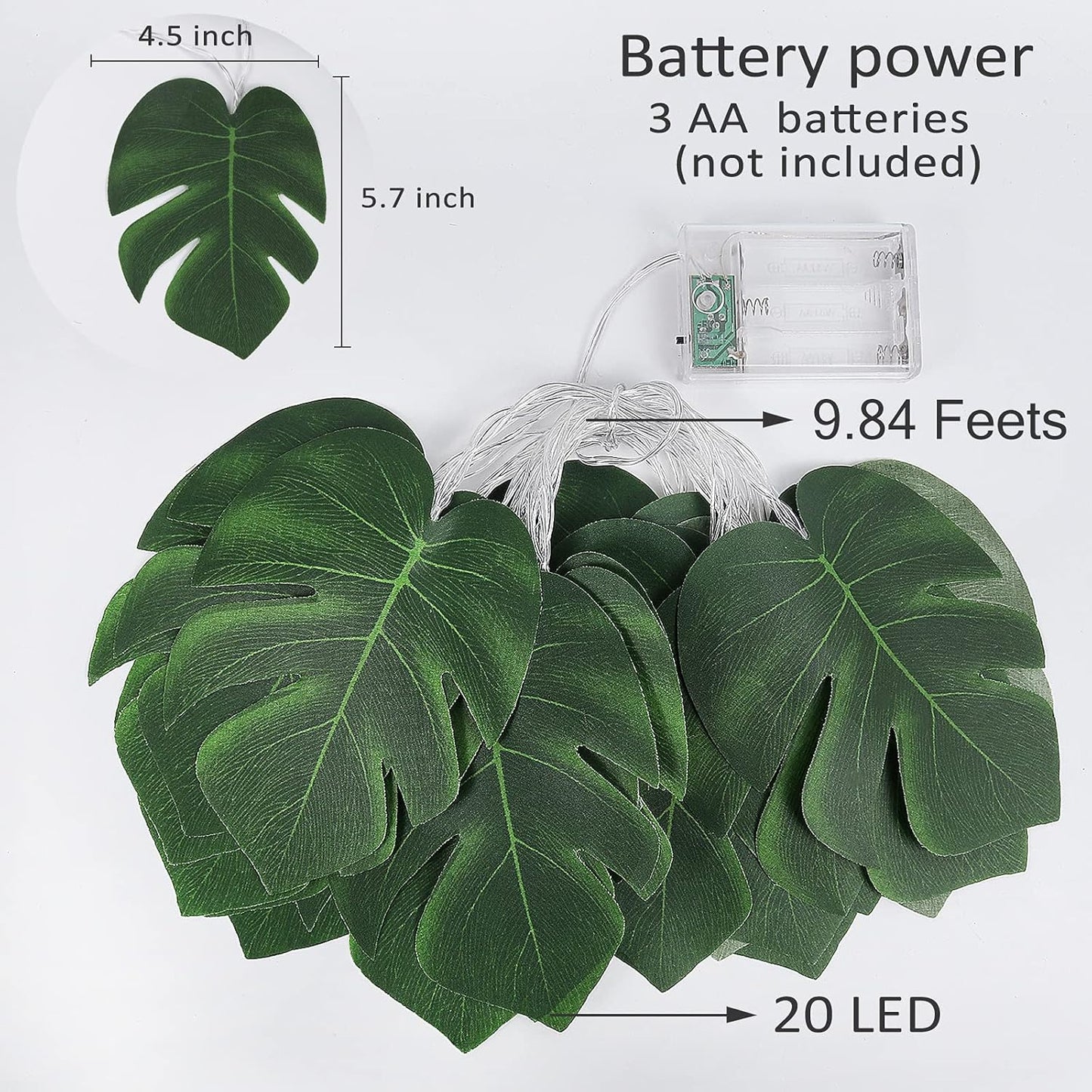Artificial Large Palm Leaves Tree Plants 29in UV Resistant Greenery | Faux Tropical Monstera Turtle Leaf for Indoor Outdoor Home Garden Hawaiian Luau Jungle Beach Party Spring Summer Decoration