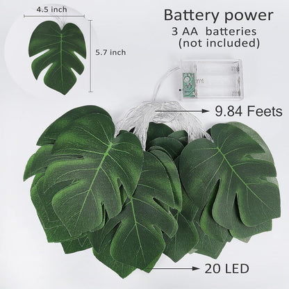 Artificial Large Palm Leaves Tree Plants 29in UV Resistant Greenery | Faux Tropical Monstera Turtle Leaf for Indoor Outdoor Home Garden Hawaiian Luau Jungle Beach Party Spring Summer Decoration