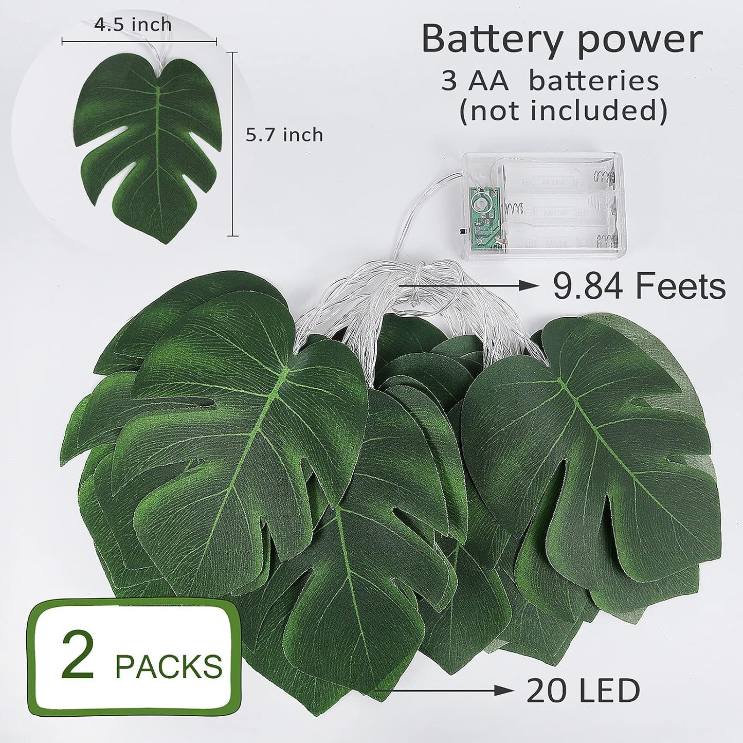 Artificial Large Palm Leaves Tree Plants 29in UV Resistant Greenery | Faux Tropical Monstera Turtle Leaf for Indoor Outdoor Home Garden Hawaiian Luau Jungle Beach Party Spring Summer Decoration